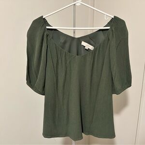 LOFT Dark Green Blouse
